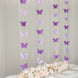 2 Pack | 9ft Purple 3D Paper Butterfly Hanging Garland Streamers, Party String Banners
