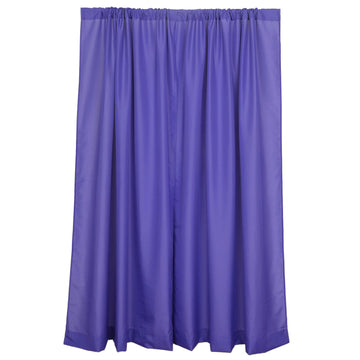 2 Pack | Purple Polyester Photography Backdrop Curtains, Drapery Panels With Rod Pockets, 10ftx8ft - 130 GSM