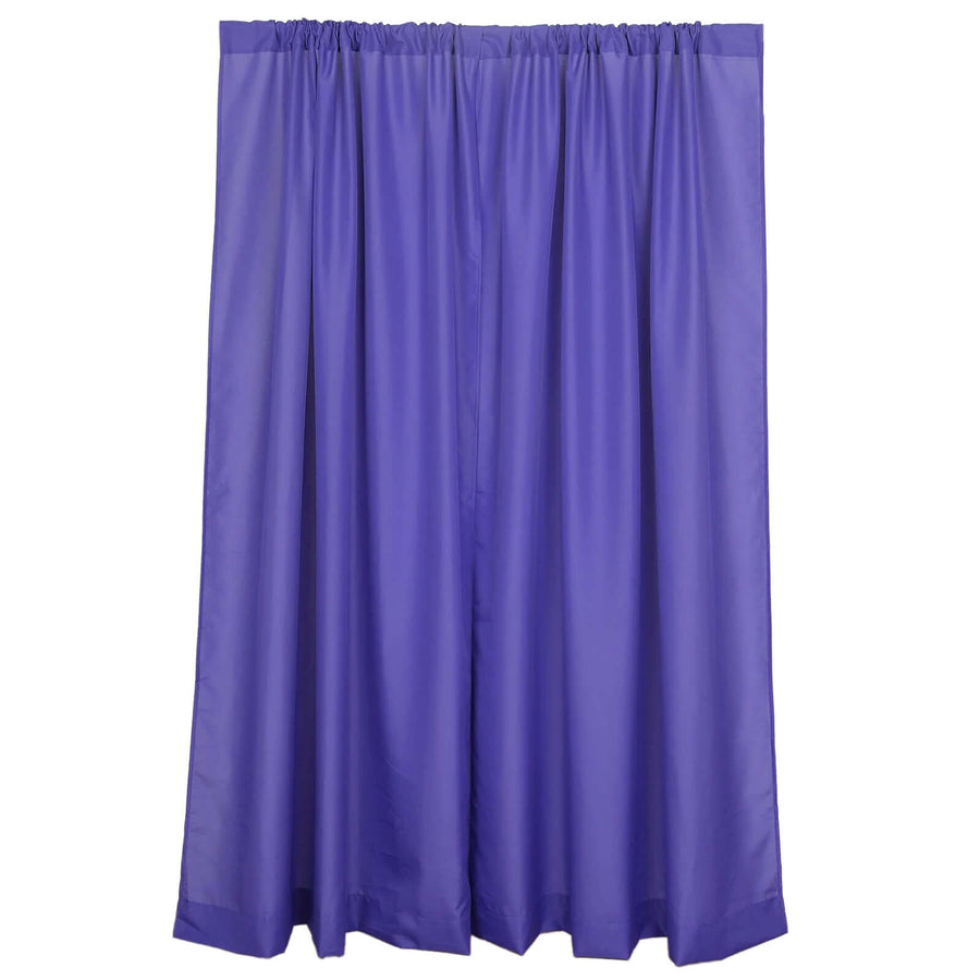 2 Pack Purple Polyester Event Curtain Drapes, 10ftx8ft Backdrop Event Panels With Rod Pockets