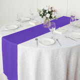 Enhance Your Event Decor with the Purple Polyester Table Runner