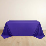 Purple Premium Scuba Wrinkle Free Rectangular Tablecloth, Seamless Scuba Polyester Tablecloth