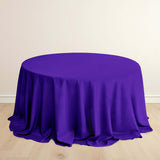 Purple Premium Scuba Round Tablecloth, Wrinkle Free Polyester Seamless Tablecloth