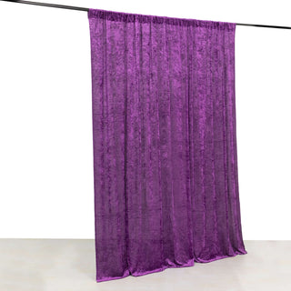 Elevate Your Event Decor with the 8ft Purple Premium Smooth Velvet Photography Curtain Panel