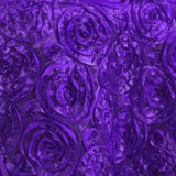 Purple Satin Rosette Spandex Stretch Banquet Chair Cover, Fitted Slip On Chair Cover#whtbkgd