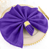 5 Pack | Purple Seamless Cloth Dinner Napkins, Reusable Linen | 20inchx20inch