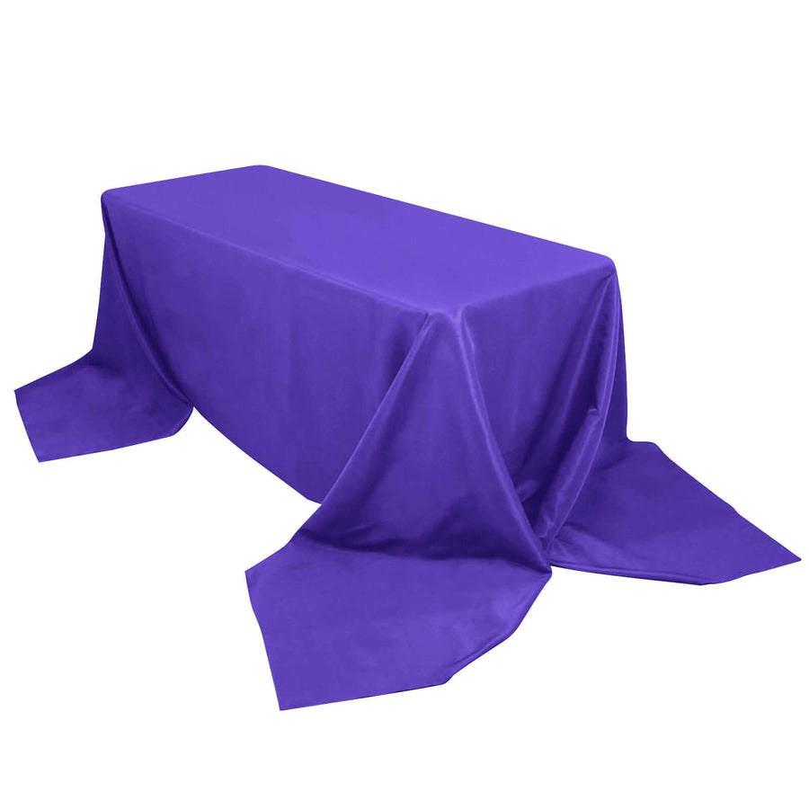 90x156inch Purple 200 GSM Seamless Premium Polyester Rectangular Tablecloth