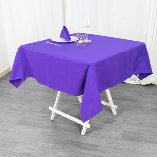 Add Elegance to Your Event with a Purple Square Tablecloth