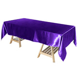 60x102 Purple Satin Rectangular Tablecloth
