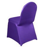Purple Spandex Stretch Fitted Banquet Chair Cover - 160 GSM