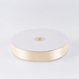 Wide ivory satin ribbon spool on white background#whtbkgd