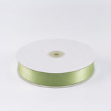 Light green satin ribbon roll on white background#whtbkgd