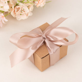 Add Elegance to Your Decor with 50 Yards of 1.5" Nude Single Face Decorative Satin Ribbon