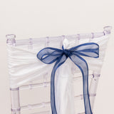 Elevate Your Event Decor with Navy Blue Organza Ribbon