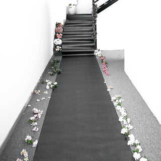 Add Sparkle to Your Wedding with the Black Sparkle Glitter Wedding Aisle Runner