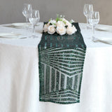 Add a Pop of Color with the Hunter Emerald Green Diamond Glitz Sequin Table Runner