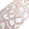 12x108inch Sparkly Blush Rose Gold Leaf Vine Sequin Tulle Table Runner#whtbkgd