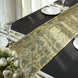 12x108inch Sparkly Gold Leaf Vine Sequin Tulle Table Runner
