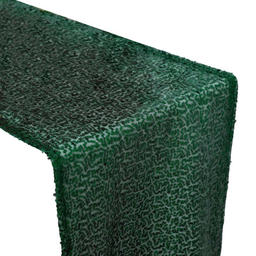 12"x108" Hunter Emerald Green Premium Sequin Table Runner