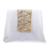 12x108inch Champagne Wave Mesh Table Runner With Embroidered Sequins