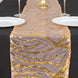 Rose Gold Wave Mesh Table Runner With Embroidered Sequins