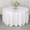 12x108inch White Black Wave Mesh Table Runner With Embroidered Sequins