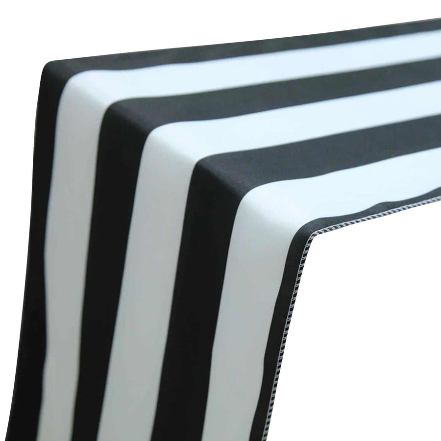 12" x 108" | Black & White | Stripe Satin Table Runners#whtbkgd
