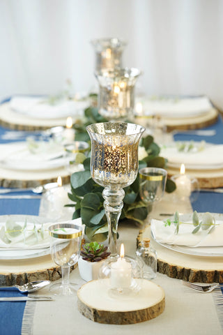 Blue table runner