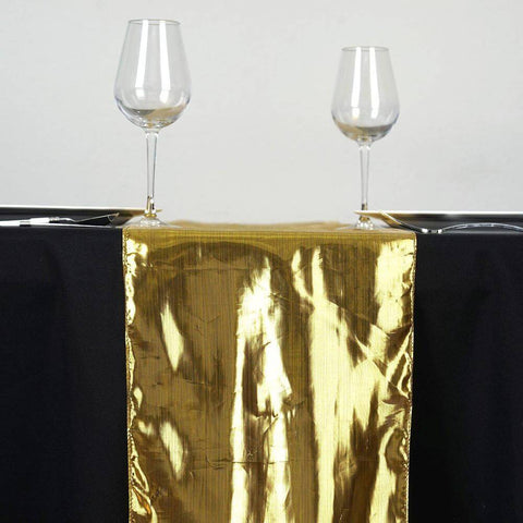 Metallic Polyester Gold Table Runner