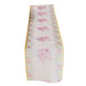 11x108inch White Pink Non-Woven Peony Floral Table Runner with Gold Edges, Spring Summer#whtbkgd