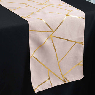 Versatile and Stylish Blush Gold Foil Geometric Pattern