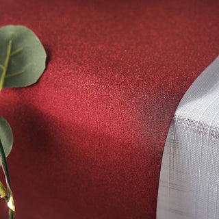 Versatile and Stylish Event Decor with the Burgundy Glitzing Glitter Table Runner