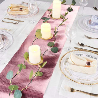 Enhance Your Event with the Rose Gold Glamorous Diamond Print Table Runner