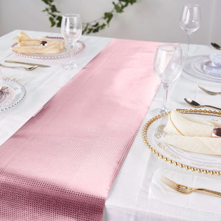 Create Unforgettable Moments with the Rose Gold Diamond Print Table Runner