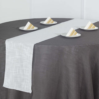Elevate Your Tablescapes with the White Linen Table Runner