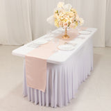 12x108inch Blush Lamour Satin Table Runner