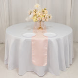 12x108inch Blush Lamour Satin Table Runner