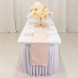 12x108inch Blush Lamour Satin Table Runner