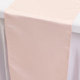 12x108inch Blush Lamour Satin Table Runner#whtbkgd