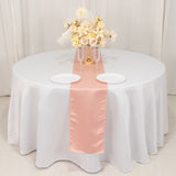 12x108inch Dusty Rose Lamour Satin Table Runner