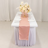 12x108inch Dusty Rose Lamour Satin Table Runner