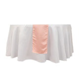 12x108inch Dusty Rose Lamour Satin Table Runner