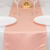 12x108inch Dusty Rose Lamour Satin Table Runner