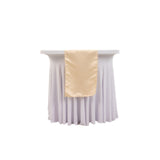 12x108inch Beige Lamour Satin Table Runner