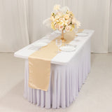 12x108inch Beige Lamour Satin Table Runner