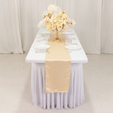 12x108inch Beige Lamour Satin Table Runner