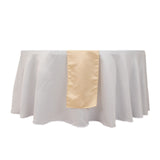 12x108inch Beige Lamour Satin Table Runner