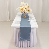 12x108inch Dusty Blue Lamour Satin Table Runner