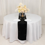 12x108inch Black Lamour Satin Table Runner