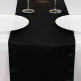 12x108inch Black Lamour Satin Table Runner