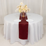 12x108inch Burgundy Lamour Satin Table Runner